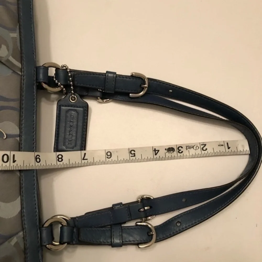 Coach vintage Y2K blue optic c tote bag f17881